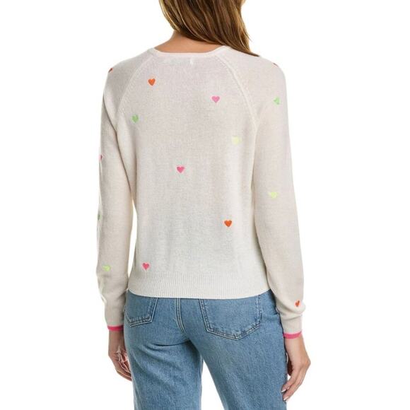 NWT Scott & Scott London Mini Multi-Colored Hearts Sweater M - Picture 2 of 11